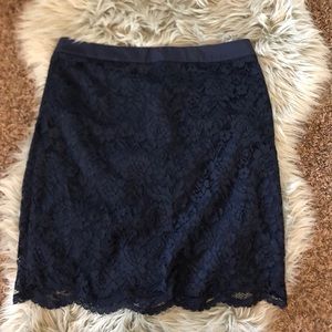 Navy Lace The Limited Skirt